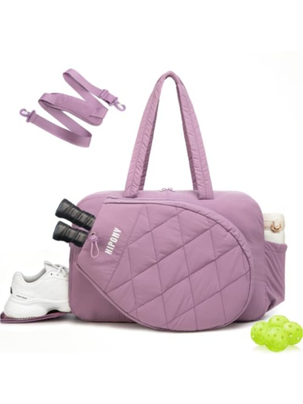 Pickleball Tote Bag Slim 25L Waterproof Polyester Shoe Compartment